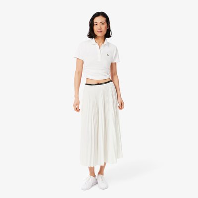 Jupe longue plissée taille élastiquée LACOSTE