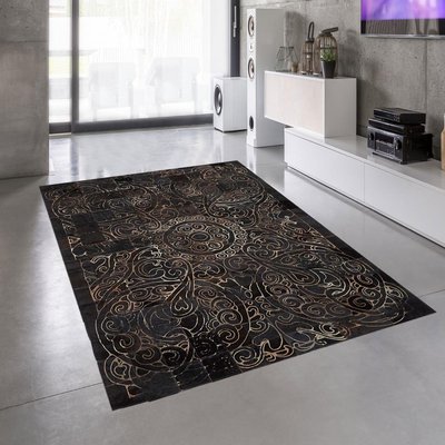 Tapis peau de vache kilim fait main UN AMOUR DE TAPIS