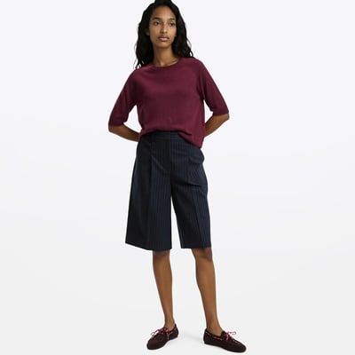 Pull col rond 100% laine, manches courtes LA REDOUTE COLLECTIONS