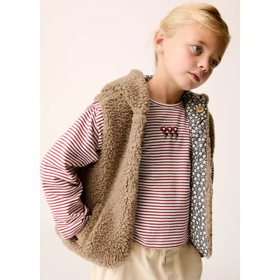 Gilet effet imitation mouton MANGO BABY