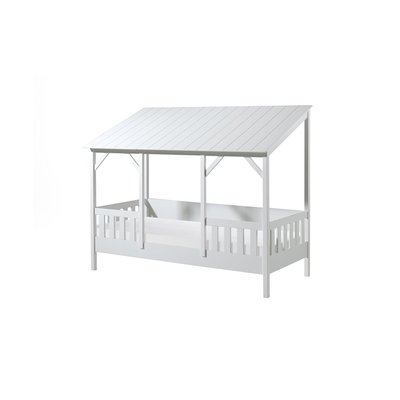 MALIA Lit cabane avec toit + Sommier + Matelas VIPACK