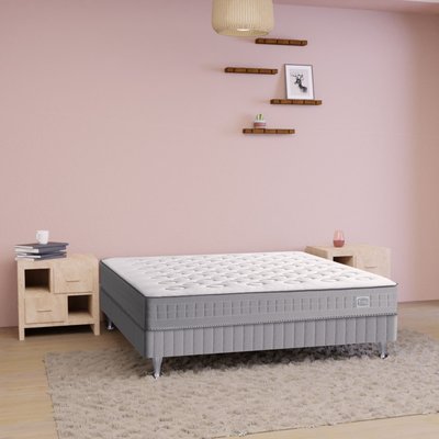 Matelas ressorts 23cm, sommier pieds SW1 SIMMONS