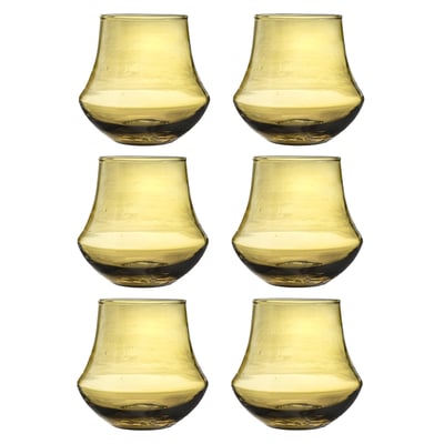 Lot de 6 verres à dégustation 28 cl recyclé soufflés bouche - NOUR MEDARD DE NOBLAT