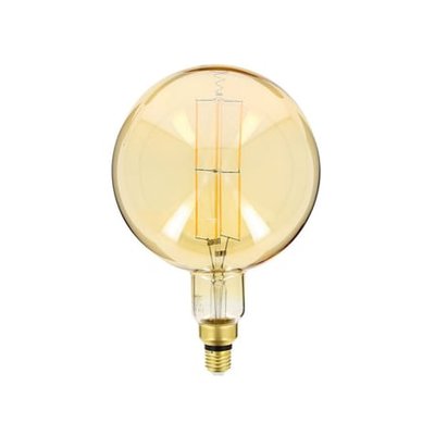 Ampoule Led Déco Globe Giant (xxl) Au Verre Ambré, Culot E27, 8w Cons. (60w Eq.), 800 Lumens, Lumière Blanc Chaud XANLITE
