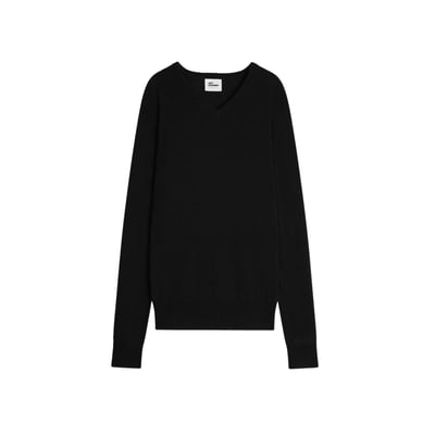 Pull Col V  Noir Walt JUST CASHMERE
