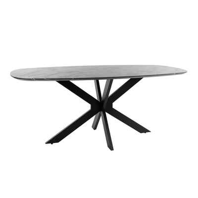 Table de repas ovale effet marbre - ROCK MATHI DESIGN