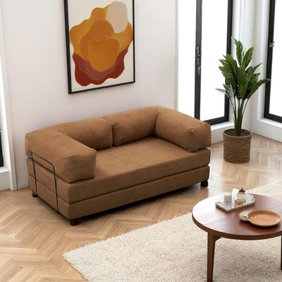 Canapé-lit marron confort, 190 cm ALTEA PIER IMPORT