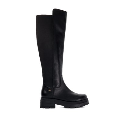Bottes en cuir à talon carré et semelle crantée - TIMEOUT DUNE LONDON