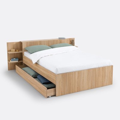 Lit rangement avec tablettes et tiroir, Niolo SO'HOME