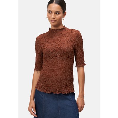 T-shirt en dentelle avec col montant ZERO