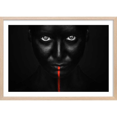 Affiche photo d'art portrait rouge HEXOA