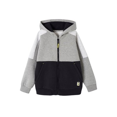 Sweat zippé à capuche effet colorblock sport VERTBAUDET