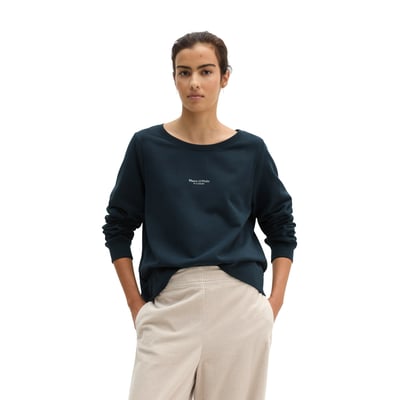 Sweat-shirt ample teint en pièce avec surface peignée MARC O'POLO
