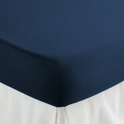 Drap housse en percale de coton, 80 fils, bonnet 35 cm, Scenario LA REDOUTE INTERIEURS