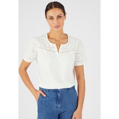 T-shirt broderie anglaise pur coton DAMART