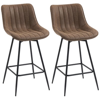 Tabouret de bar PU Marron HOMCOM