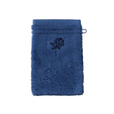 Gant de toilette coton et viscose de bambou ROSABLUE CARRE BLANC