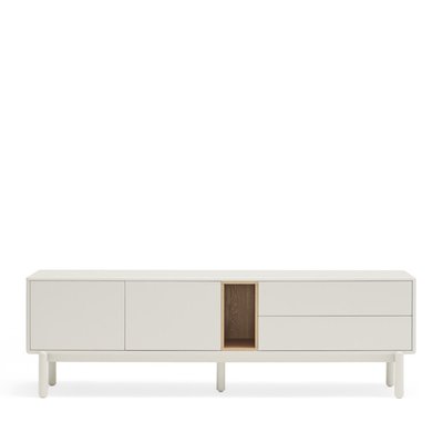 Meuble tv 2 portes 2 tiroirs en bois L180cm- CORVO TEULAT