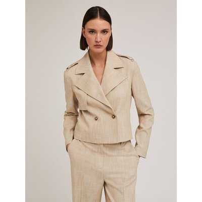 Veste courte à double boutonnage en polyviscose avec doublure intérieure MOTIVI