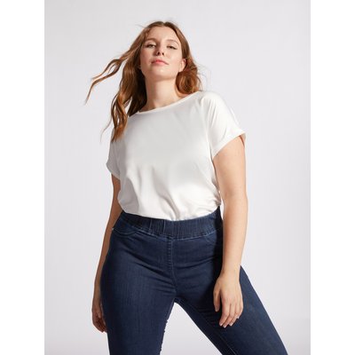 Blouse avec devant en satin et dos en jersey FIORELLA RUBINO