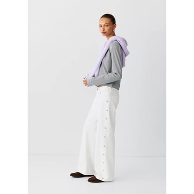 Jean taille basse à clous MANGO TEEN