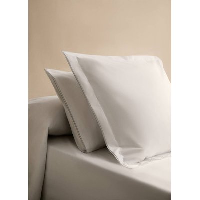 Deux taies d'oreiller percale de coton double overlock 60x60 cm MANGO HOME