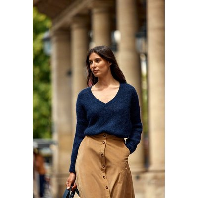Pull grosse maille col V manches longues MELANIE LA PETITE ETOILE