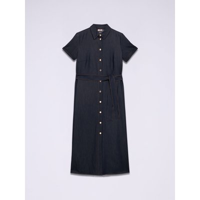 Robe CHEMISIER longue réalisée en tissu effet denim OLTRE