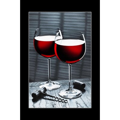 Tableau vin verres de vin rouge HEXOA