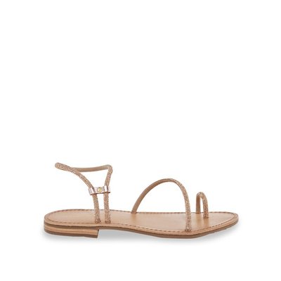 Hodaxa Leather Diamanté Sandals LES TROPEZIENNES PAR M BELARBI