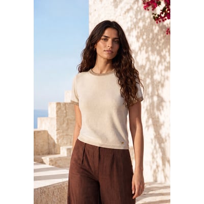 Pull  col rond uni MISSY LA PETITE ETOILE