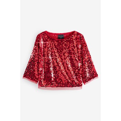 Haut en maille à manches 3/4 avec sequins NEXT