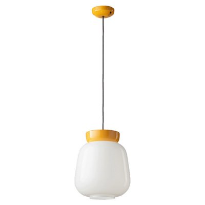 Suspension verre et céramique jaune Corcovado MILLUMINE