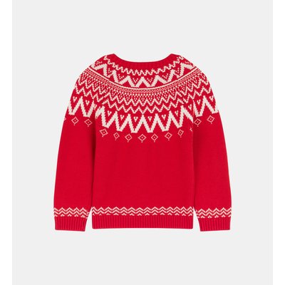 Pull Kaplo Maille Jacquard Coton Biologique Mélangé CADET ROUSSELLE
