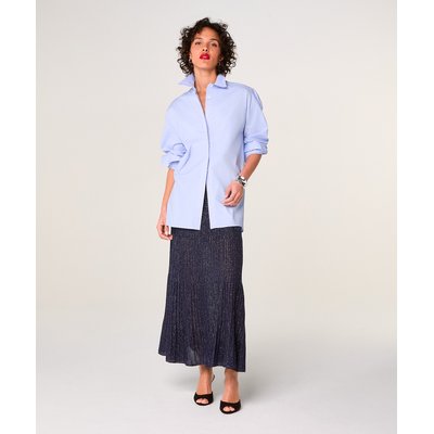 Jupe plissée longue en maille fil textile RODIER