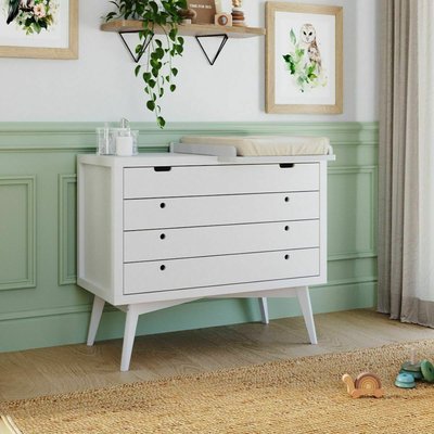 Commode à langer 4 tiroirs Bois massif  MARLEY AKITEN RETAIL
