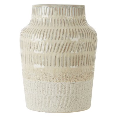White Stoneware Vase SO'HOME