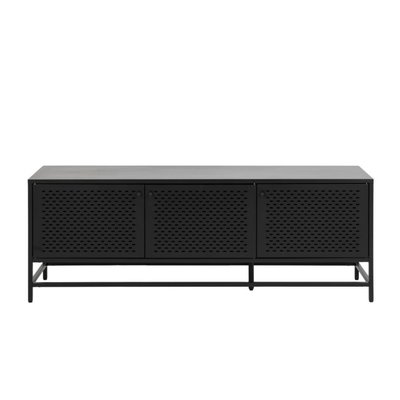 Buffet bas scandinave en métal noir 3 portes L160 - HARLOW HELLIN, DEPUIS 1862