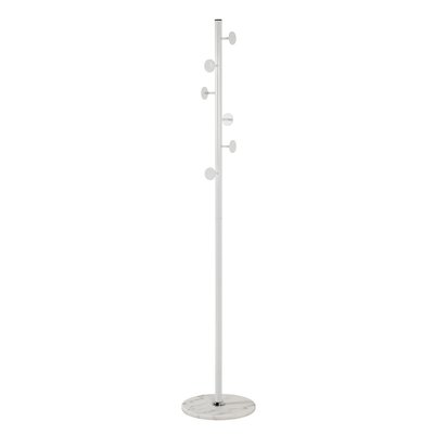 Porte manteau en marbre et en métal blanc - H180 cm CALICOSY