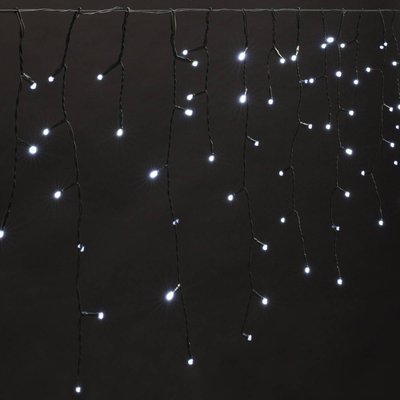 Rideau stalactite extérieur 5.85m blanc froid 1500 LED + transfo FEERIC LIGHTS & CHRISTMAS