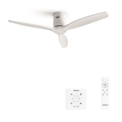 Ventilateur de plafond avec pales techniques en ABS sans lumière avec contrôleur mural WIND CALM CREATE