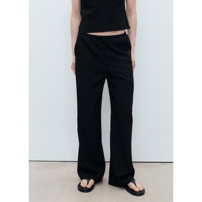 Pantalon droit nœud MANGO