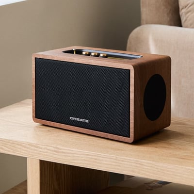 Enceinte portable 55W avec Bluetooth, USB et AUXSPEAKER RETRO WOOD CREATE