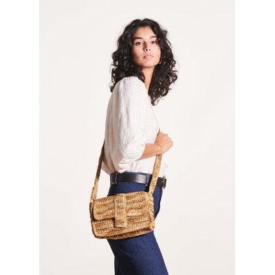 Sac besace raphia LA FEE MARABOUTEE