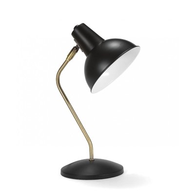 Lampe de bureau métal noir et laiton doré - 20x15x38cm WADIGA