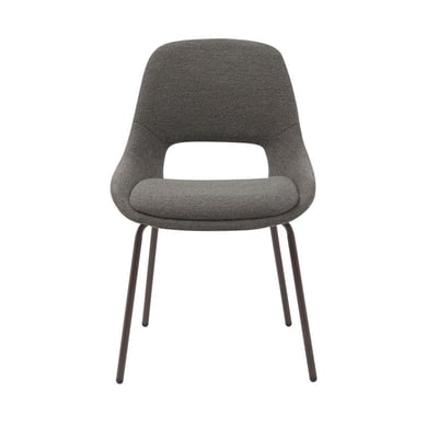 Chaise repas tissu marron ZAGO