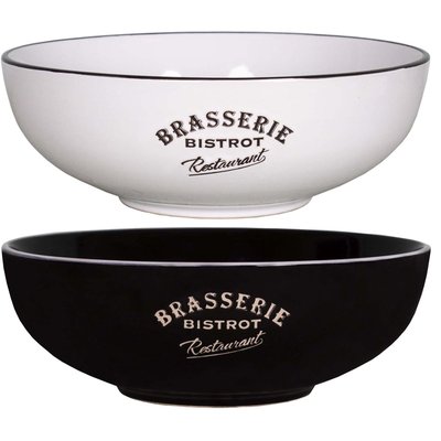 Saladiers en grès Brasserie bistrot (Lot de 2) ANTIC LINE CRÉATIONS