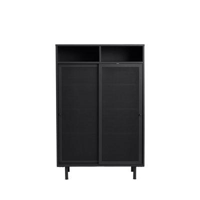 Vaisselier 2 portes, 2 niches en métal H140cm - KISO DRAWER