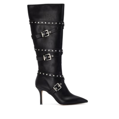 Bottines Noires à Talons Hauts Rialto - Boucle Et Sangle - Taille 9.5 US Femme