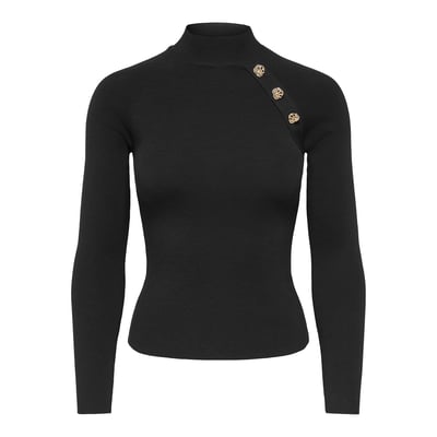 Pull moulant, col montant ,avec boutons ONLY